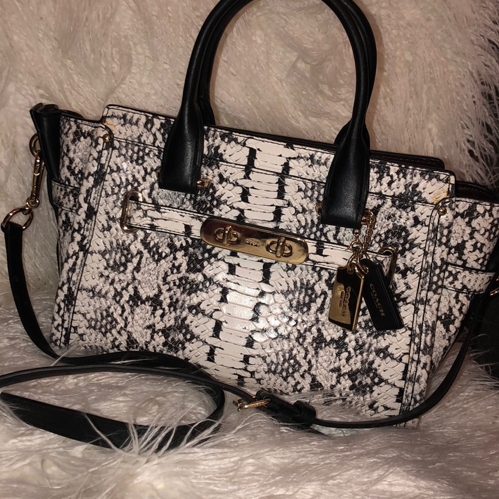 Authentic COACH snakeskin handbag